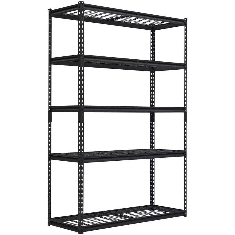 5-Tier Garage Shelving Rack  Industrial Metal Storage Shelf  Adjustable, 2500 lbs Capacity, Steel Wire, Utility for Garage, Basement, Warehouse