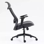 Chaise de bureau ergonomique TUYOHW avec dossier haut en maille, inclinable à 120° et pivotante à 360°, chaise d'ordinateur à base en nylon avec roulettes, hauteur réglable