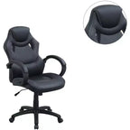 Chaise de jeu pivotante TUYOHW avec hauteur réglable et roulettes, chaise de bureau ergonomique pour jeux vidéo pour le bureau et la maison, chaise de loisirs rembourrée
