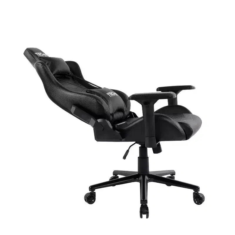 Chaise de jeu ergonomique réglable TUYOHW, chaises de bureau pivotantes à 360° avec oreiller de tête et lombaire, chaise inclinable 90-150° pour bureau et maison, 136 kg max, noir