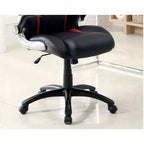 Chaise de jeu ergonomique réglable TUYOHW, chaise pivotante à 360° avec roulettes, chaise d'ordinateur noire/rouge pour le bureau et la maison, chaise de loisirs polyvalente