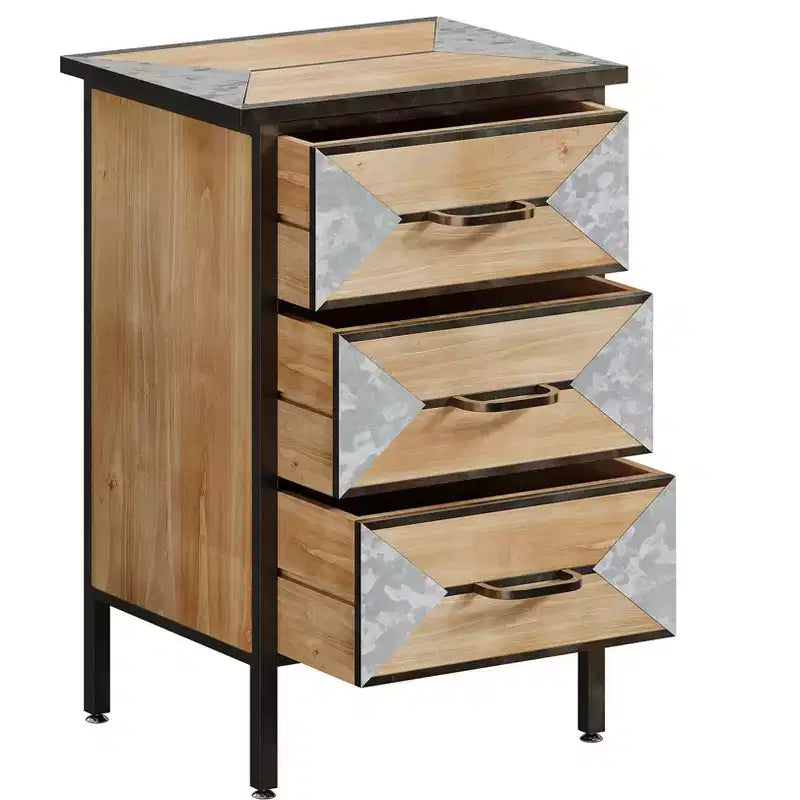 Modern Wooden 3-Drawer Storage Unit, Freestanding Console Table, Multi-Scene Organizer for Entryway, Bedroom, Hallway & More