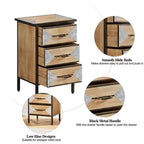 Meuble de rangement moderne en bois à 3 tiroirs, Console autonome, Organisateur polyvalent pour Entrée, Chambre, Couloir et plus