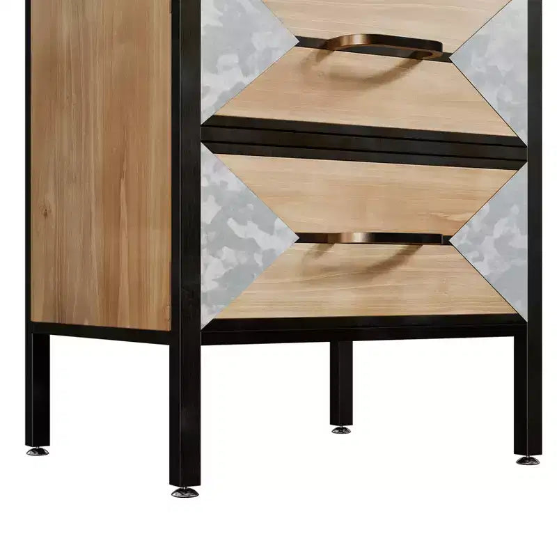 Meuble de rangement moderne en bois à 3 tiroirs, Console autonome, Organisateur polyvalent pour Entrée, Chambre, Couloir et plus