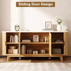 Meuble de buffet Dyonery avec armoire de rangement, armoire à couverts avec étagères réglables, convient aux salons