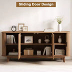 Meuble de buffet Dyonery avec armoire de rangement, armoire à couverts avec étagères réglables, convient aux salons