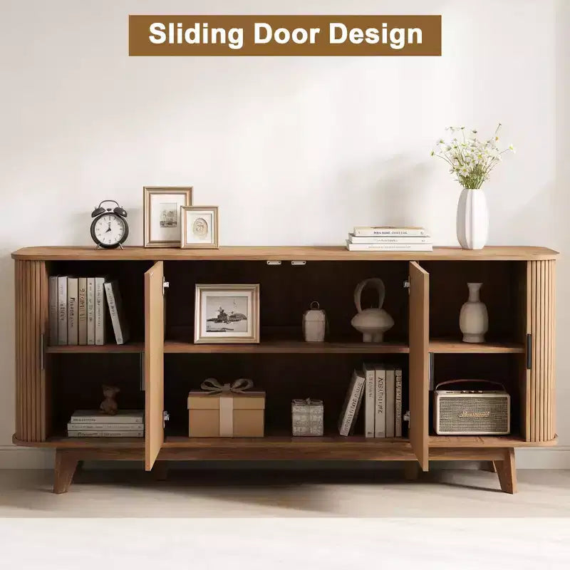 Meuble de buffet Dyonery avec armoire de rangement, armoire à couverts avec étagères réglables, convient aux salons