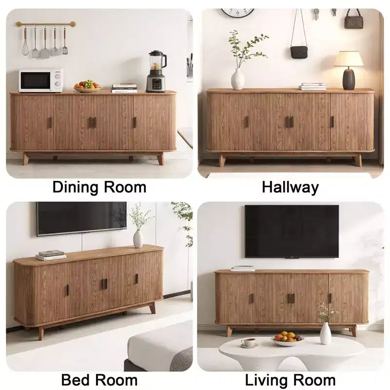 Meuble de buffet Dyonery avec armoire de rangement, armoire à couverts avec étagères réglables, convient aux salons
