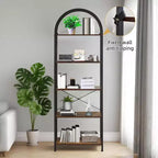 Étagère arquée à 4/5 niveaux – Unité de rangement industrielle à étagères ouvertes avec cadre métallique robuste, présentoir autonome pour la décoration du salon ou de la chambre.