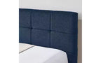 Lit de repos complet en velours de style Mid-Century TUYOHW, cadre de canapé-lit rembourré avec structure de lit plateforme en bois d'eucalyptus, lit capitonné avec têtes de lit