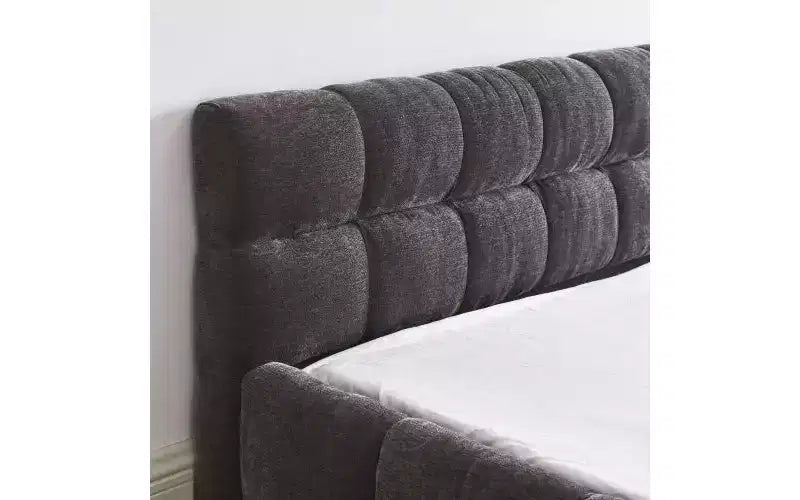 TUYOHW Cadre de lit plateforme rembourré, lit en tissu chenille avec tête de lit, cadre de lit queen size moderne avec cadre solide pour chambre à coucher