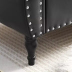Banc de Rangement TUYOHW 63 avec Boutons Touffetés et Oreiller en Velours, Banc de Lit avec Pieds en Bois, Banc d'Entrée pour Salon, Chambre à Coucher