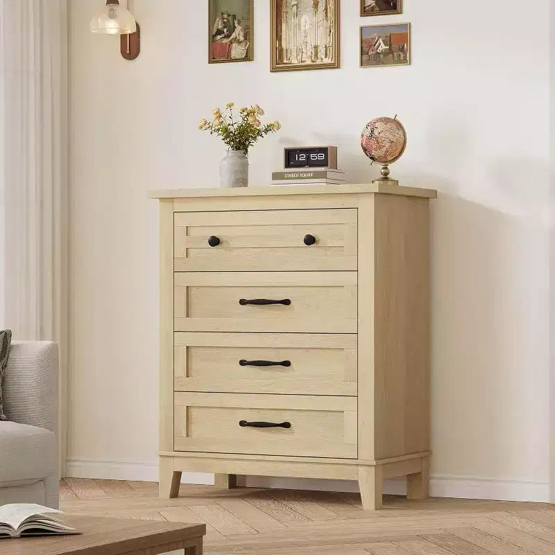 34.8 Tall 4-Drawer Dresser, Freestanding Vertical Storage Chest for Bedroom and Living Room