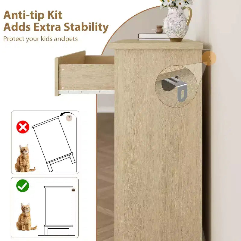 Commode haute à 4 tiroirs de 34,8 pouces, commode de rangement verticale autoportante pour chambre et salon