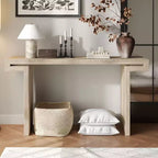 TUYOHW 60IN Table Console Rustique de Ferme, Table d'entrée Étroite avec Finition Bois Vieilli, Table d'Appoint pour Canapé, Salon, Couloir