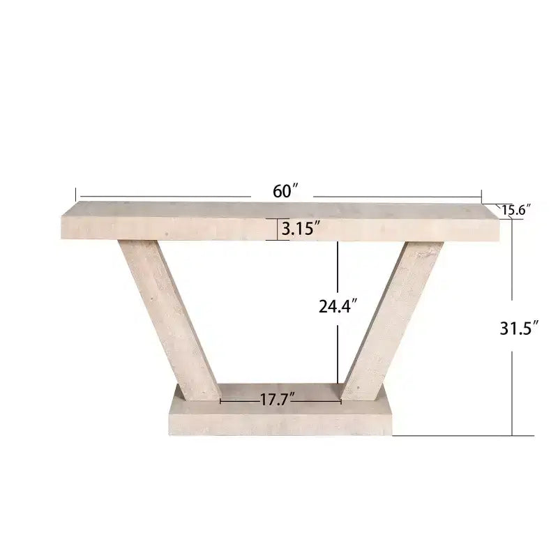 TUYOHW 60IN Table Console en Bois Vieilli Style Vintage avec Meuble de Rangement à 2 Niveaux en Bois Massif, Table d'Entrée avec Base Épaisse, Table de Couloir