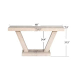 TUYOHW 60IN Table Console en Bois Vieilli Style Vintage avec Meuble de Rangement à 2 Niveaux en Bois Massif, Table d'Entrée avec Base Épaisse, Table de Couloir