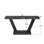 TUYOHW 60IN Table Console en Bois Vieilli Style Vintage avec Meuble de Rangement à 2 Niveaux en Bois Massif, Table d'Entrée avec Base Épaisse, Table de Couloir
