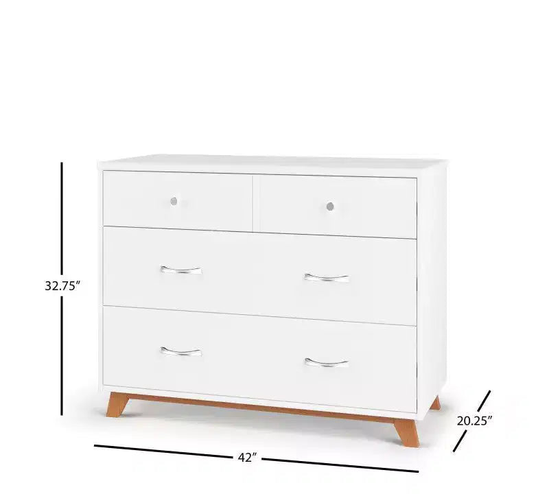 Lit de bébé SOHO Child Craft, commode 3 tiroirs, chiffonnier, table de chevet, ensemble de chambre de bébé 4 pièces