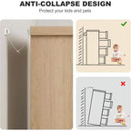 Commode à 4 tiroirs pour chambre à coucher, commode naturelle avec poignées encastrées, organisateur de commode en bois pour salon, chambre d'enfant, entrée