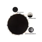 GDFStudio Ning Miroir Mural Rond à Bord Ondulé Moderne