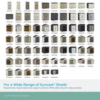 Suncast Lot de 6 paniers en résine de 63,5 x 18,4 cm pour abri de jardin, noir
