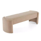 Banc ottoman, Pouf rembourré minimaliste avec cadre en bois, Banc de bout de lit/d'entrée/de chambre à coucher/de salon/de bureau à domicile