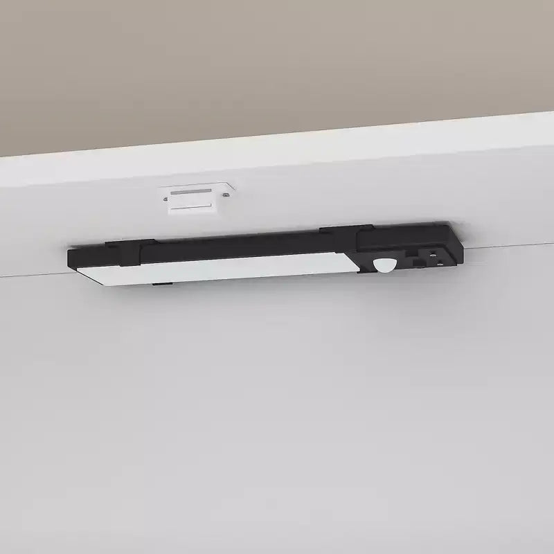 Meuble haut de salle de bain VECELO avec éclairage à détecteur, armoire à pharmacie murale avec étagères de rangement et porte-serviettes pour salle de bain ou buanderie, blanc