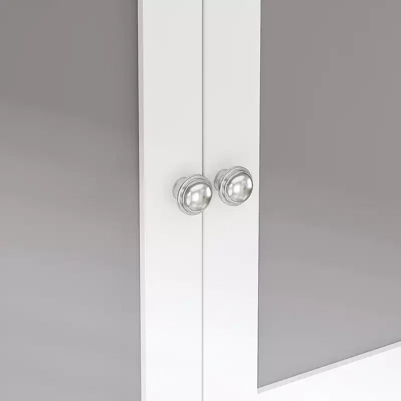 Meuble haut de salle de bain VECELO avec éclairage à détecteur, armoire à pharmacie murale avec étagères de rangement et porte-serviettes pour salle de bain ou buanderie, blanc