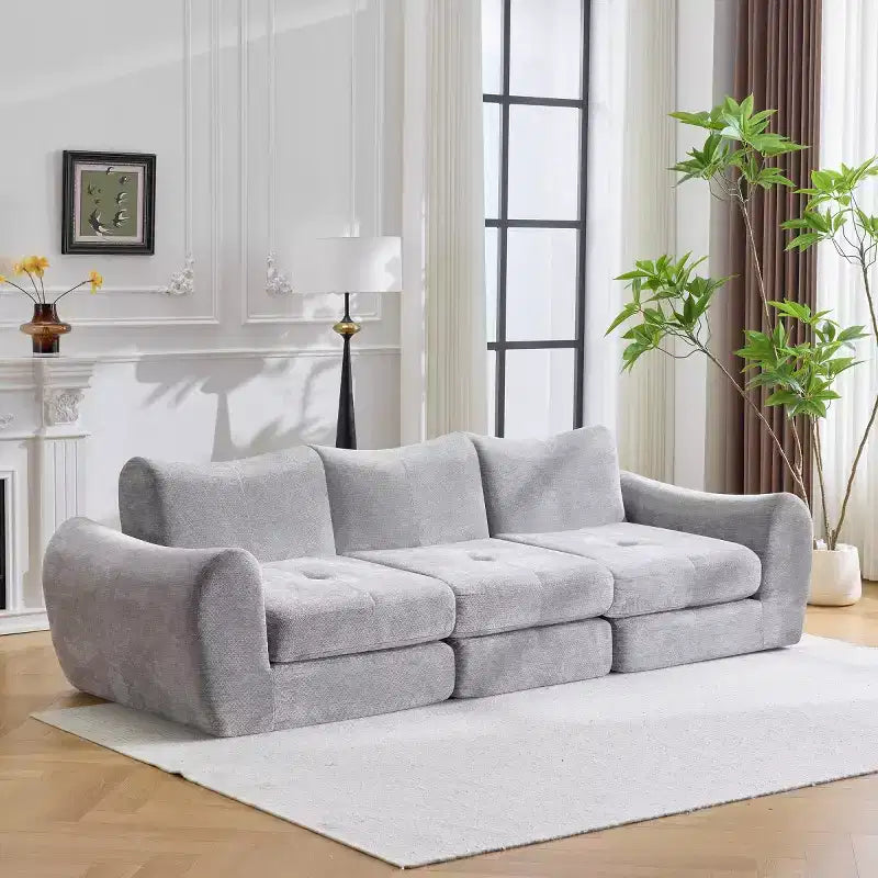 Canapé sectionnel modulaire moderne, canapé-lit pliant convertible, canapé compressé en chenille douce pour salon, chambre à coucher-Panipeachy