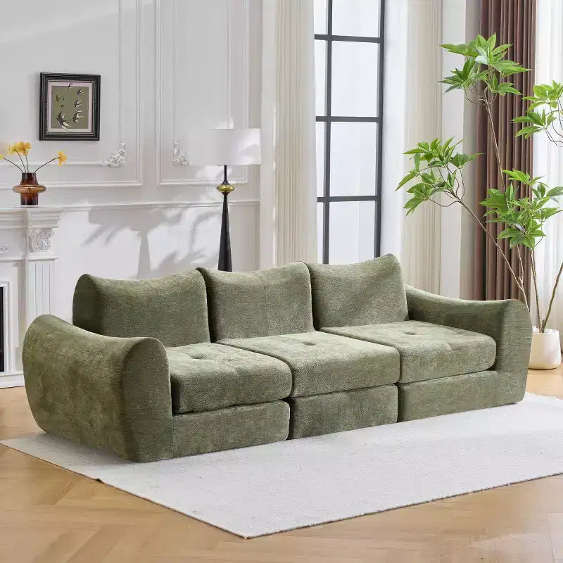 Canapé sectionnel modulaire moderne, canapé-lit pliant convertible, canapé compressé en chenille douce pour salon, chambre à coucher-Panipeachy