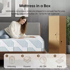 EHMKNP Matelas en mousse à mémoire de forme 6 pouces, tailles jumeau/jumeau XL/double pour adulte/adolescent/simple, rafraîchissant, housse amovible et lavable, fermeté moyenne