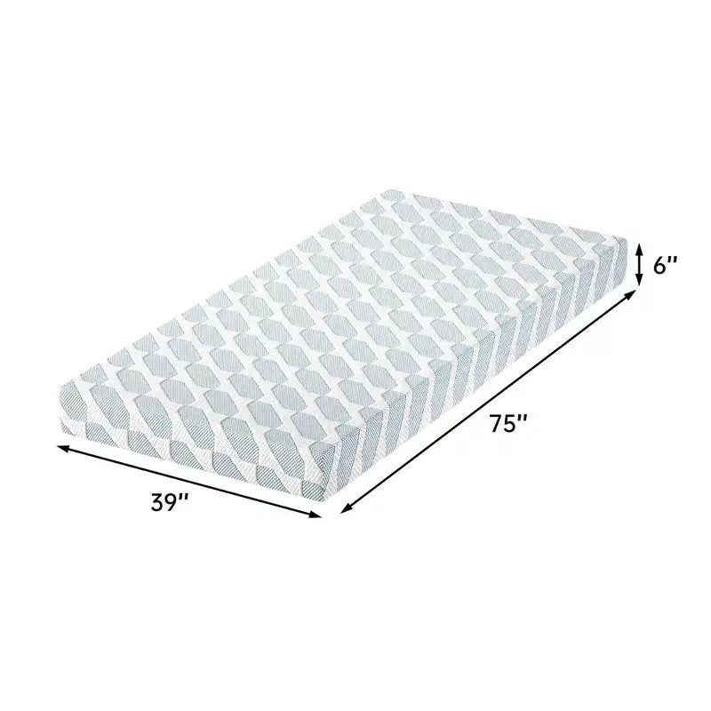 EHMKNP Matelas en mousse à mémoire de forme 6 pouces, tailles jumeau/jumeau XL/double pour adulte/adolescent/simple, rafraîchissant, housse amovible et lavable, fermeté moyenne