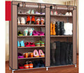 Double Rows 9 Lattices Combination Style Shoe Cabinet Coffee