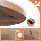 Table à manger ronde pour 4-6 personnes - Table de cuisine circulaire de 47 pouces avec pied robuste, meuble de salle à manger pour petits espaces