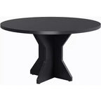 Table à manger ronde pour 4-6 personnes - Table de cuisine circulaire de 47 pouces avec pied robuste, meuble de salle à manger pour petits espaces