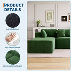 106.7Canapé sectionnel, Canapés modulables Cloud avec méridienne, Canapés sectionnels en polyester en forme de L, Canapé moderne rembourré avec assise profonde