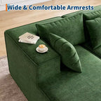 106.7Canapé sectionnel, Canapés modulables Cloud avec méridienne, Canapés sectionnels en polyester en forme de L, Canapé moderne rembourré avec assise profonde