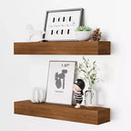 Lot de 4 étagères murales flottantes en bois pour salle de bain, cuisine, salon (lot de 4)