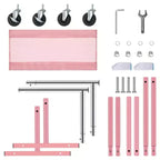 Portant à Vêtements Roulant pour Enfants avec Roues, Portant Métallique Réglable pour Chambre d'Enfant, Placard et Balcon