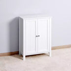 sumyeg Bathroom Floor Storage Cabinet with Double Door and Adjustable Shelf