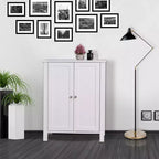 sumyeg Meuble de rangement de salle de bain avec double porte et étagère réglable