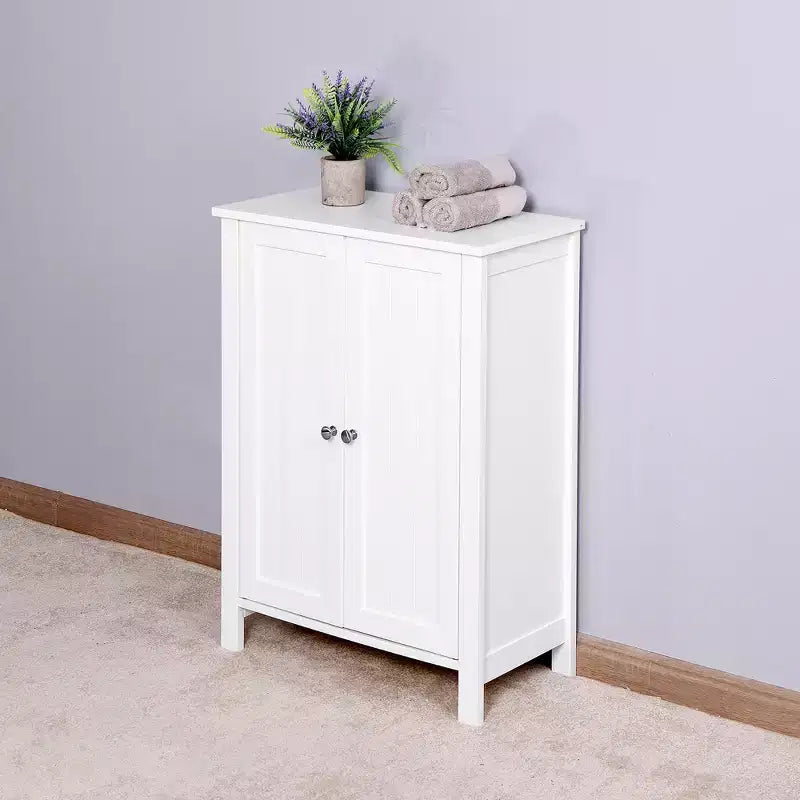 sumyeg Meuble de rangement de salle de bain avec double porte et étagère réglable