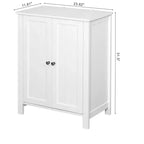 sumyeg Meuble de rangement de salle de bain avec double porte et étagère réglable
