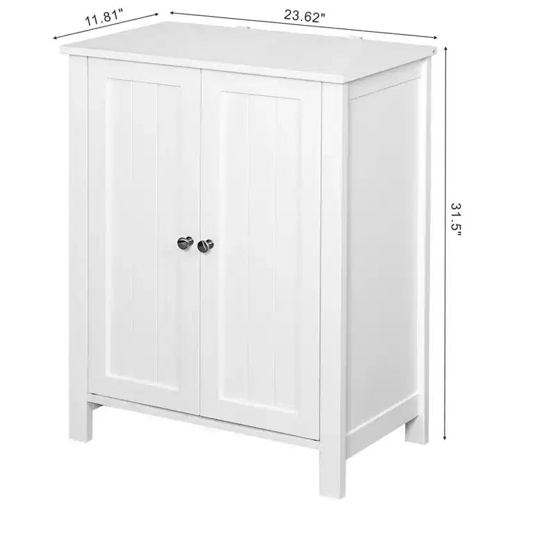 sumyeg Meuble de rangement de salle de bain avec double porte et étagère réglable