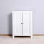 sumyeg Meuble de rangement de salle de bain avec double porte et étagère réglable