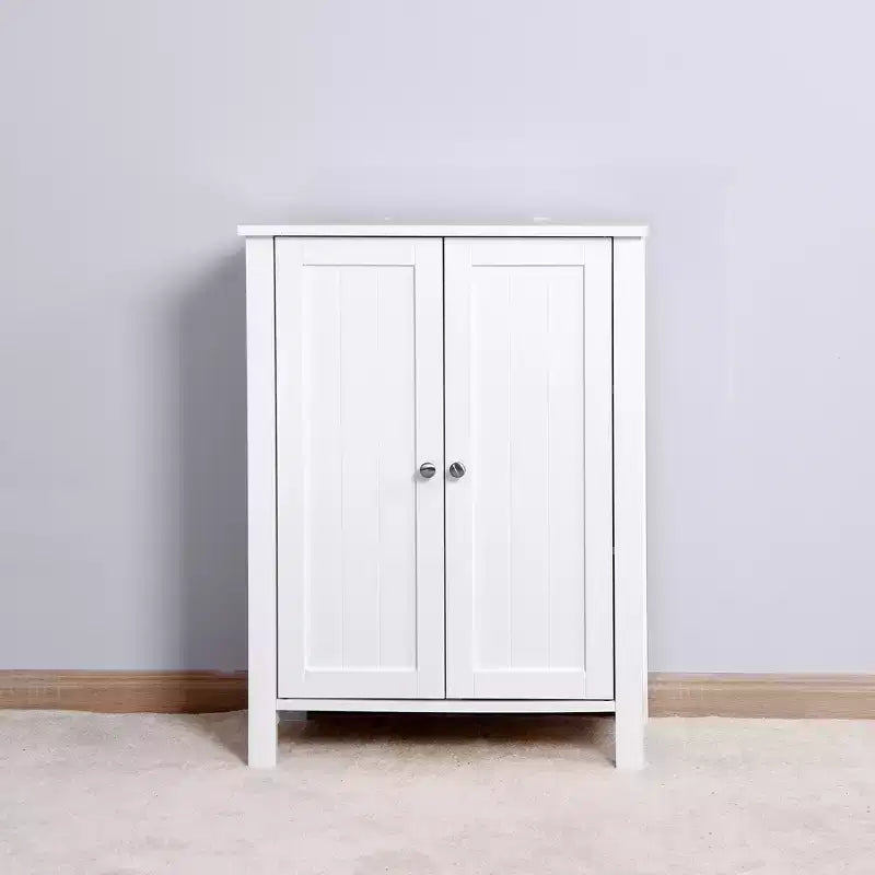 sumyeg Meuble de rangement de salle de bain avec double porte et étagère réglable