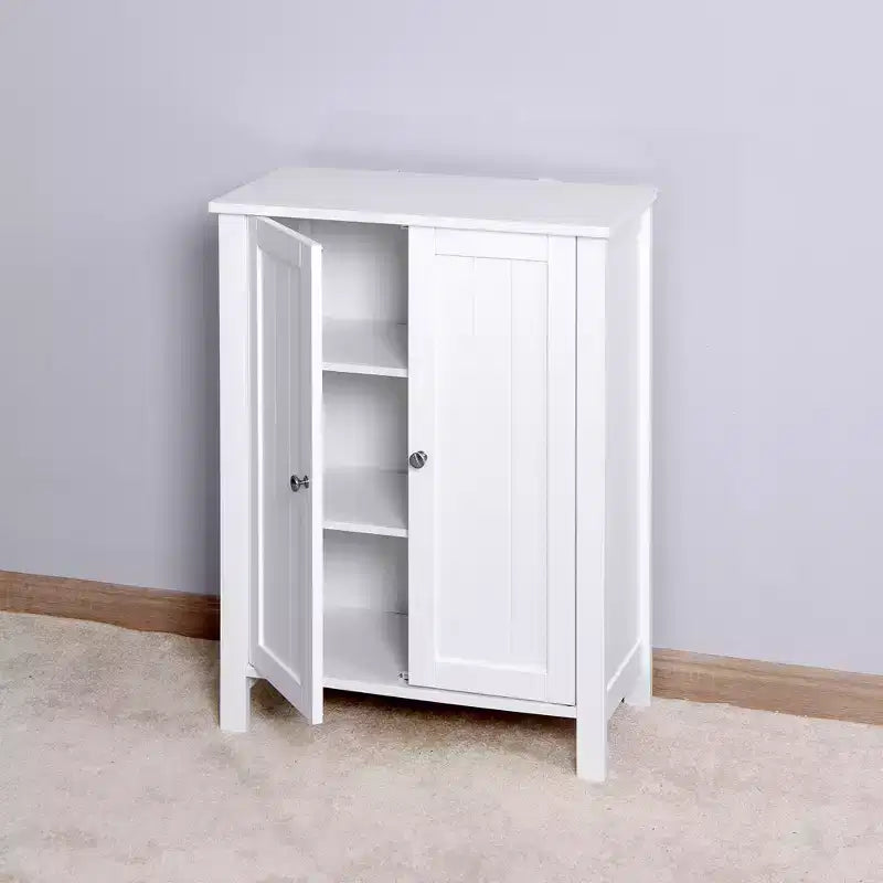 sumyeg Meuble de rangement de salle de bain avec double porte et étagère réglable