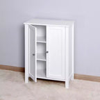sumyeg Meuble de rangement de salle de bain avec double porte et étagère réglable