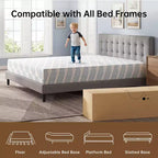 EHMKNP Matelas en mousse à mémoire de forme rafraîchissante 8 pouces – Tailles Twin/Twin XL/Full – Fermeté moyenne